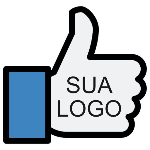Exemplo de figurinha para WhatsApp: joinha de curtir com sua logo