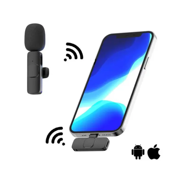 Microfone Lapela Sem Fio Celular Compatível iPhone ou Android Usb C Tipo C - Wireless MIC (1)
